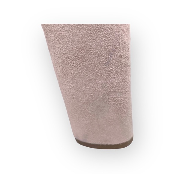 Halston Heritage ⌘ T Strap Ankle Strap Heeled Open Toe Sandals ⌘ Pink Suede ⌘ 9M - Picture 6 of 16